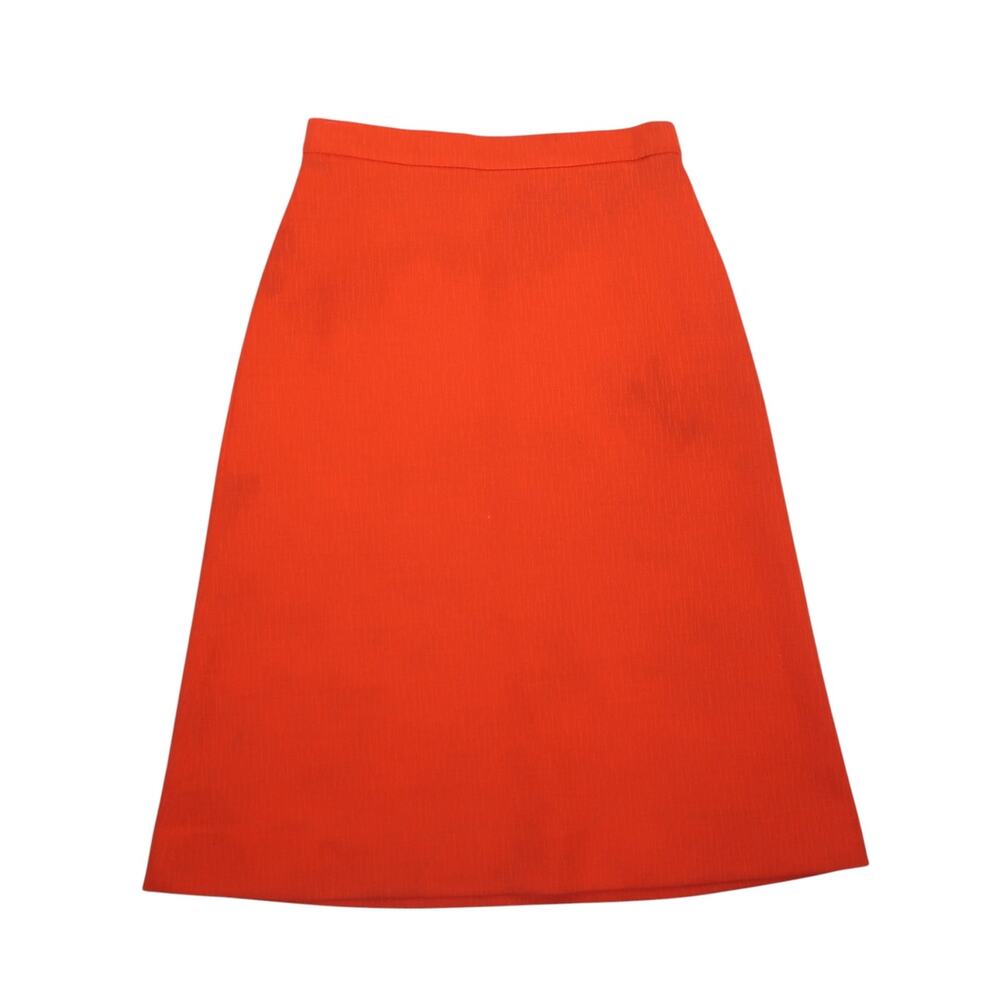 Vintage 70s Jantzen Bright Orange A-Line Skirt 10